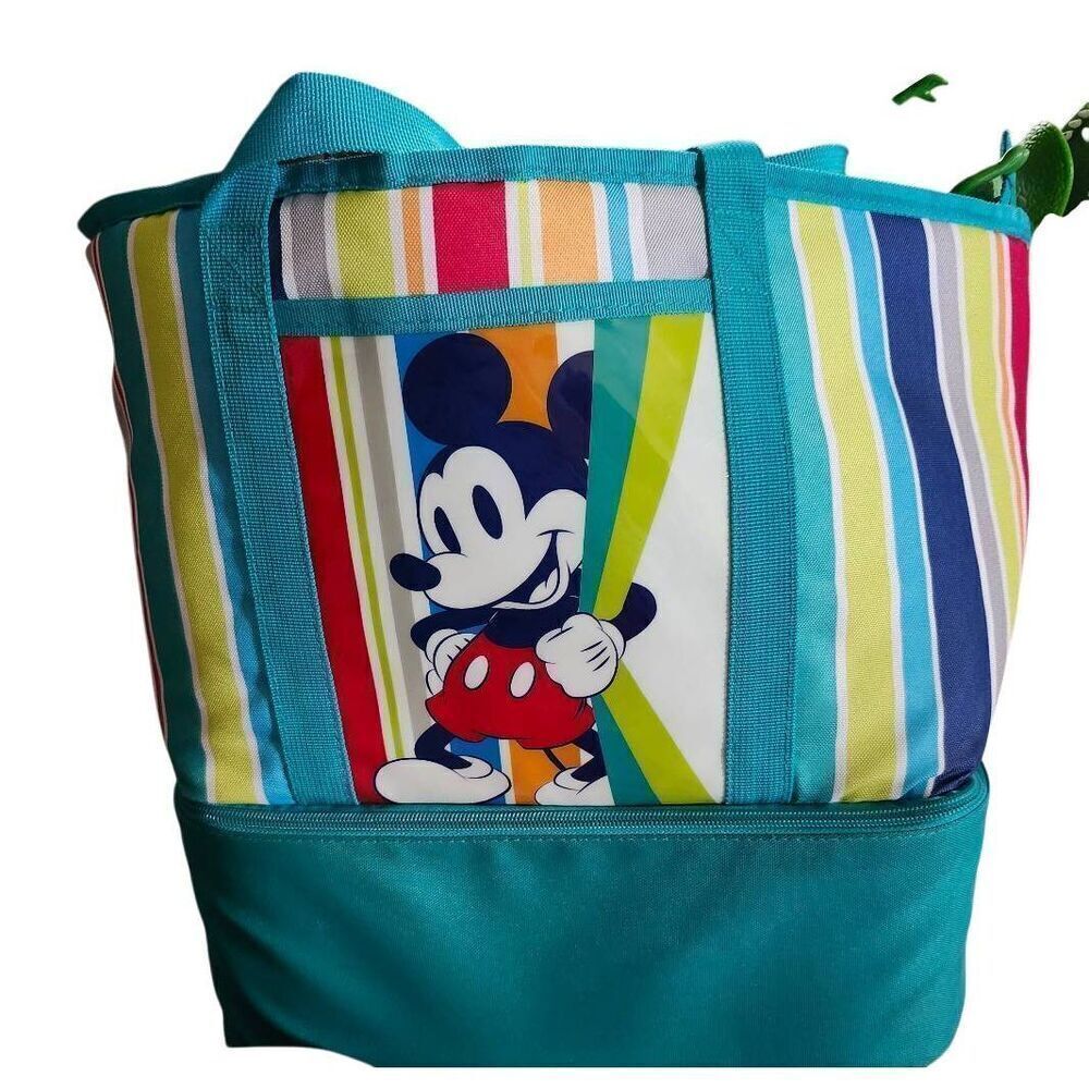 Disney Store Mickey Mouse Summer Fun Cooler Bag Tote Teal